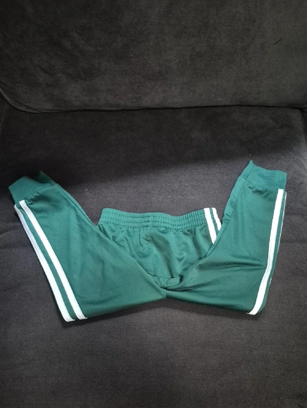 adidas Green Hooded Tracksuit with White Stripes
